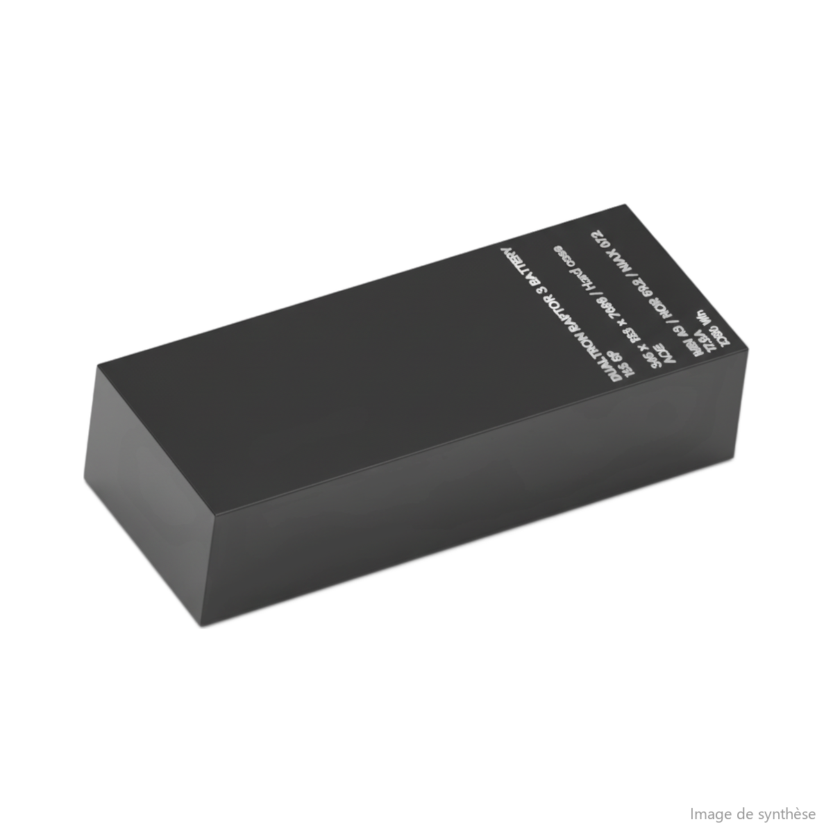 Dessin schématique en trois dimensions d'une batterie rectangulaire pour trottinette électrique Dualtron Achilleus