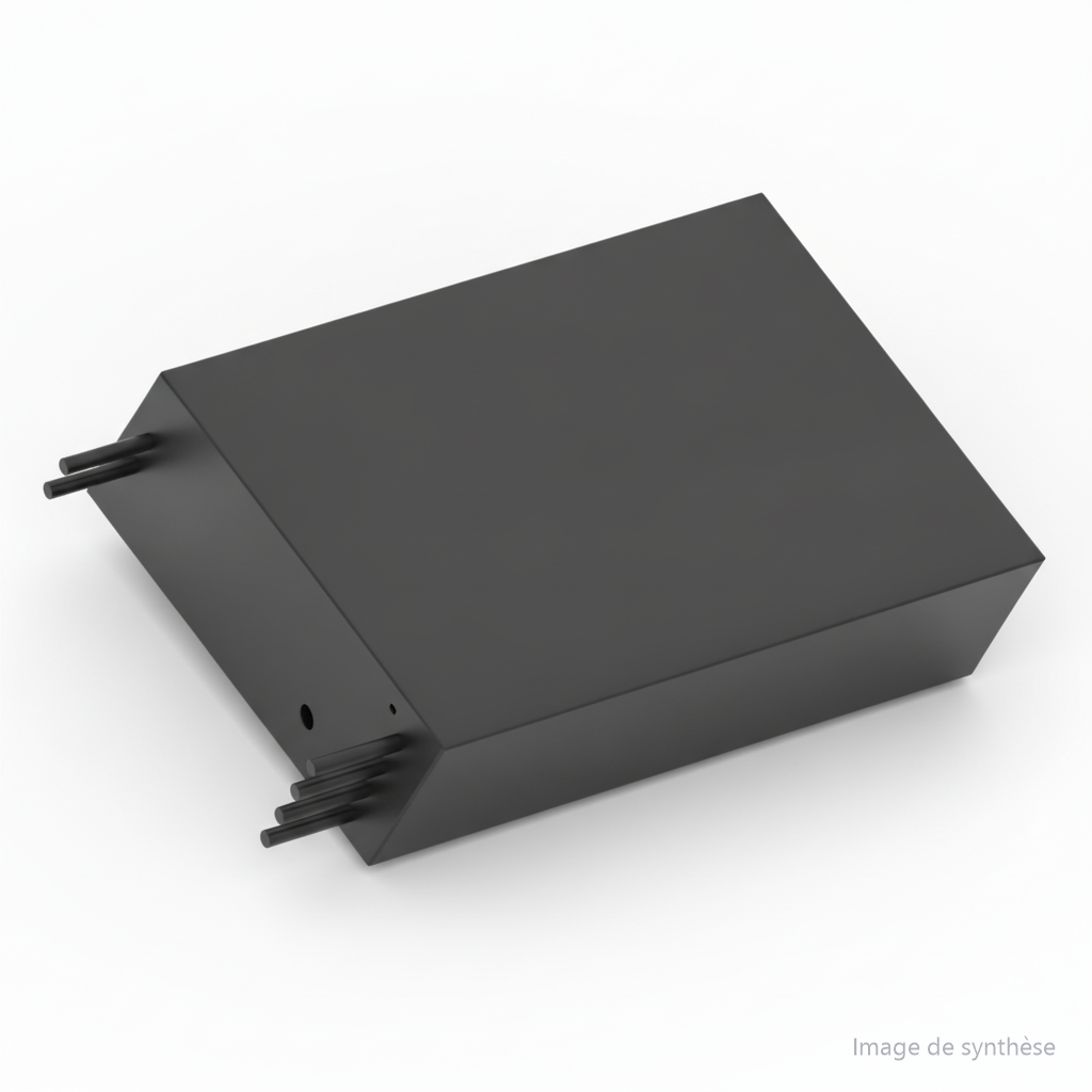 Illustration en perspective d'une batterie rectangulaire 60V 32Ah pour trottinette électrique Dualtron Ultra