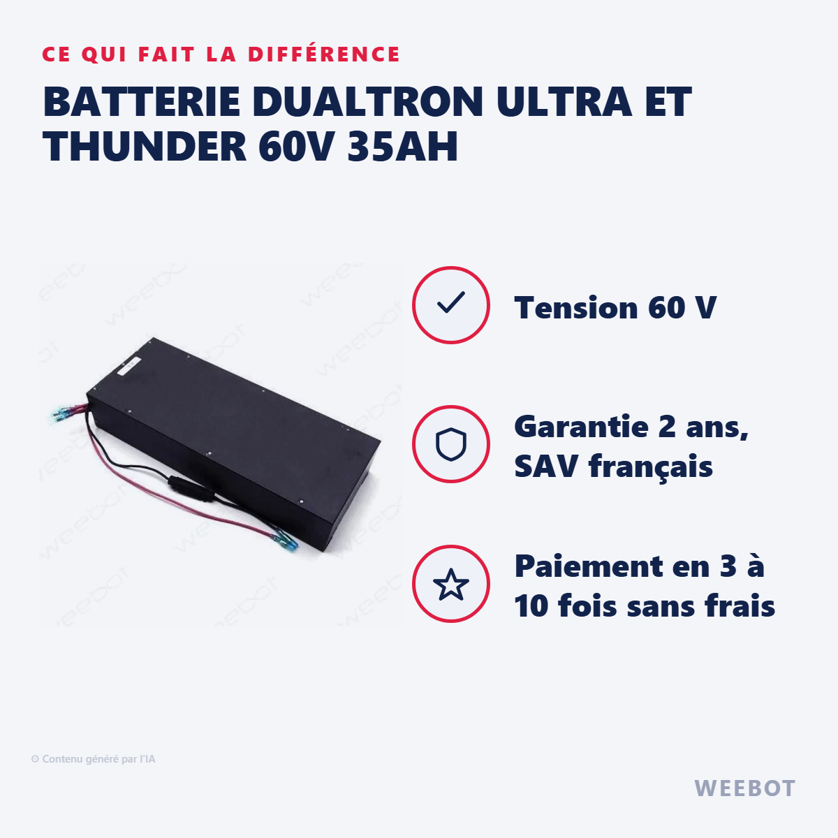 Batterie Dualtron Ultra Et Thunder 60V 35Ah : les points forts