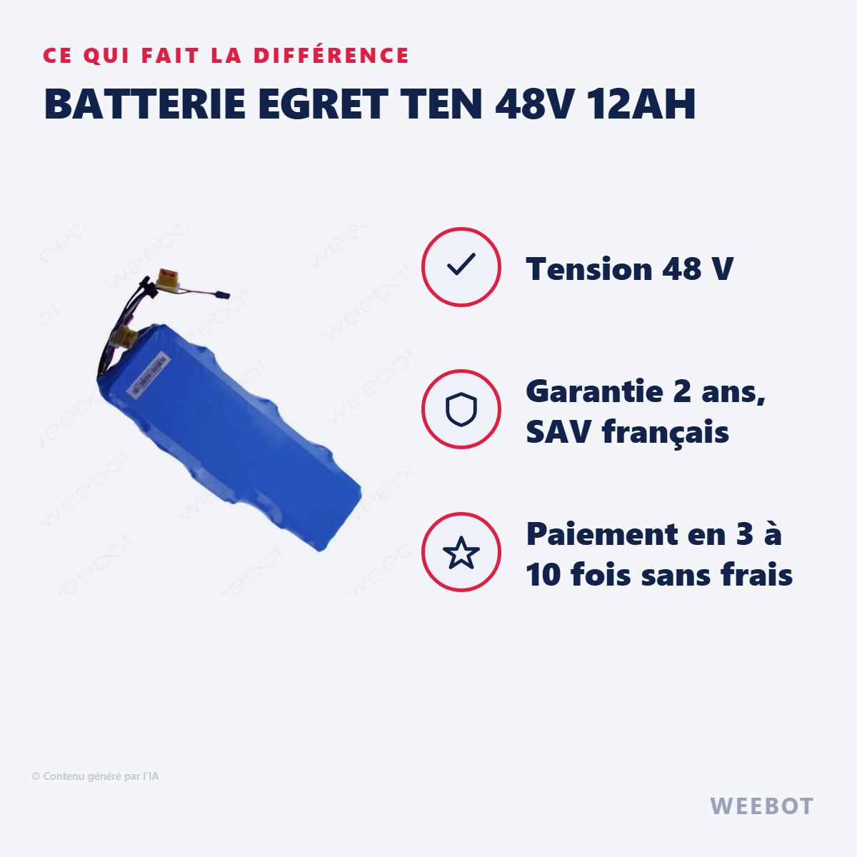 Batterie Egret Ten 48V 12Ah : les points forts