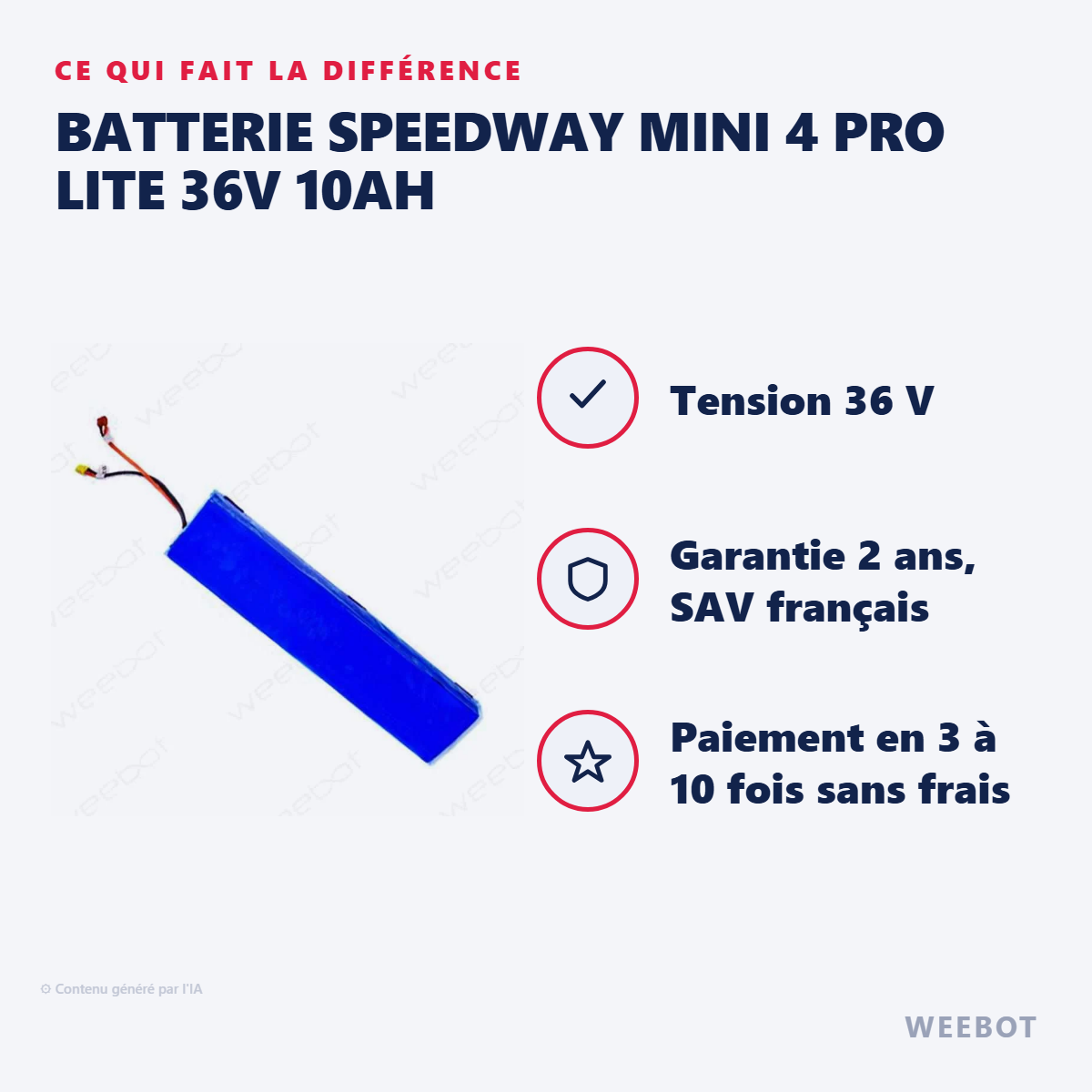 Batterie Speedway Mini 4 Pro Lite 36V 10Ah : les points forts