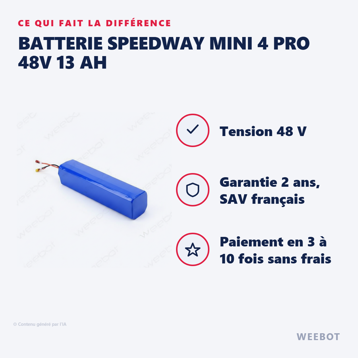 Batterie Speedway Mini 4 Pro 48V 13 Ah : les points forts