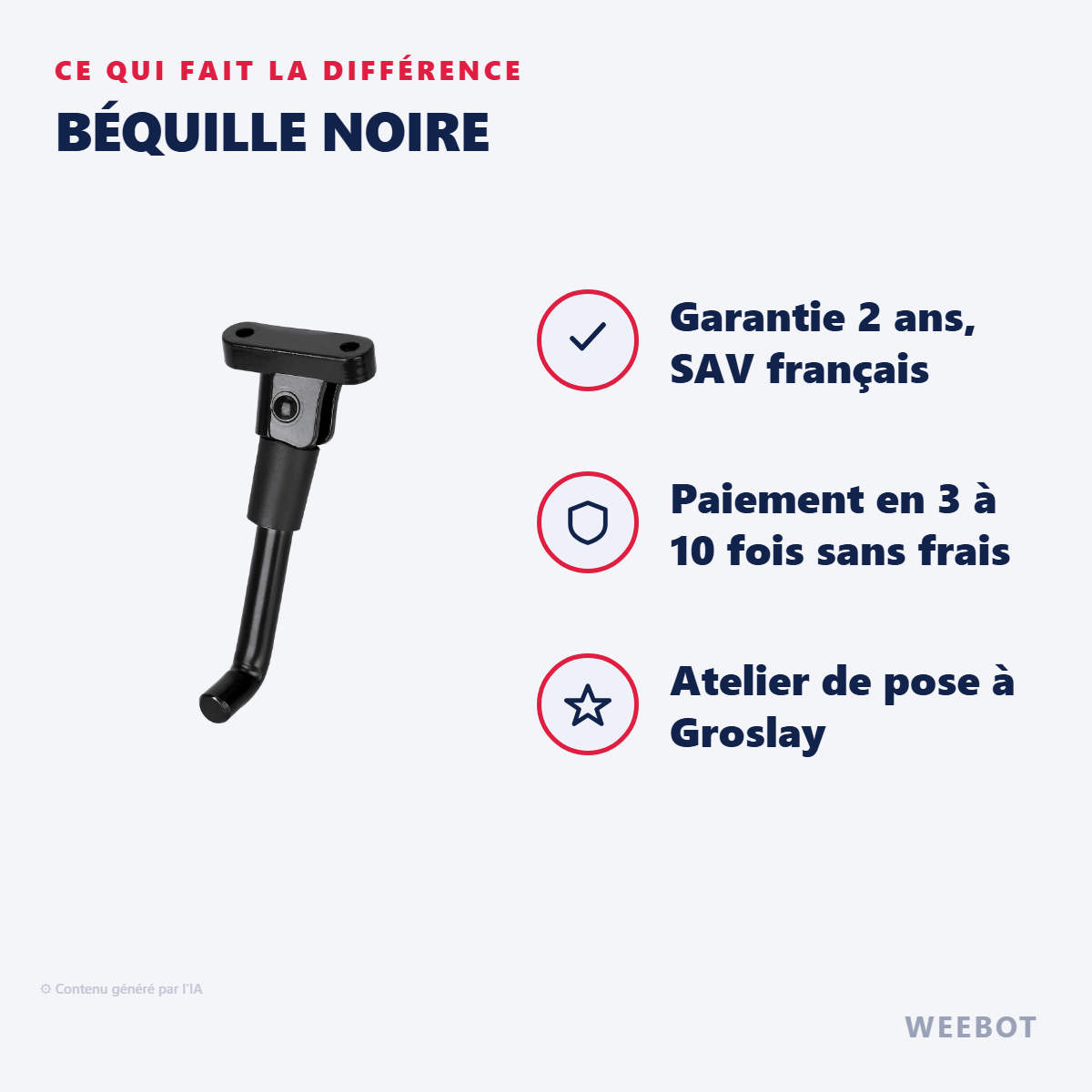 Béquille Noire : les points forts