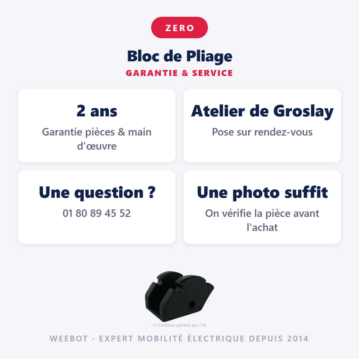 Bloc de Pliage pour Trottinette Électrique Z8 - Weebot