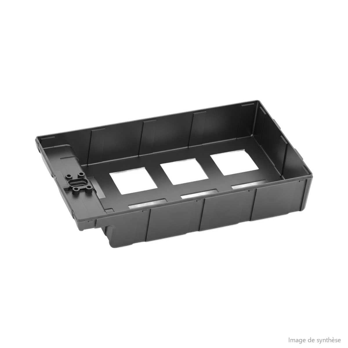 Schéma en vue de trois quarts d'un boîtier de batterie pour trottinette électrique Dualtron Storm