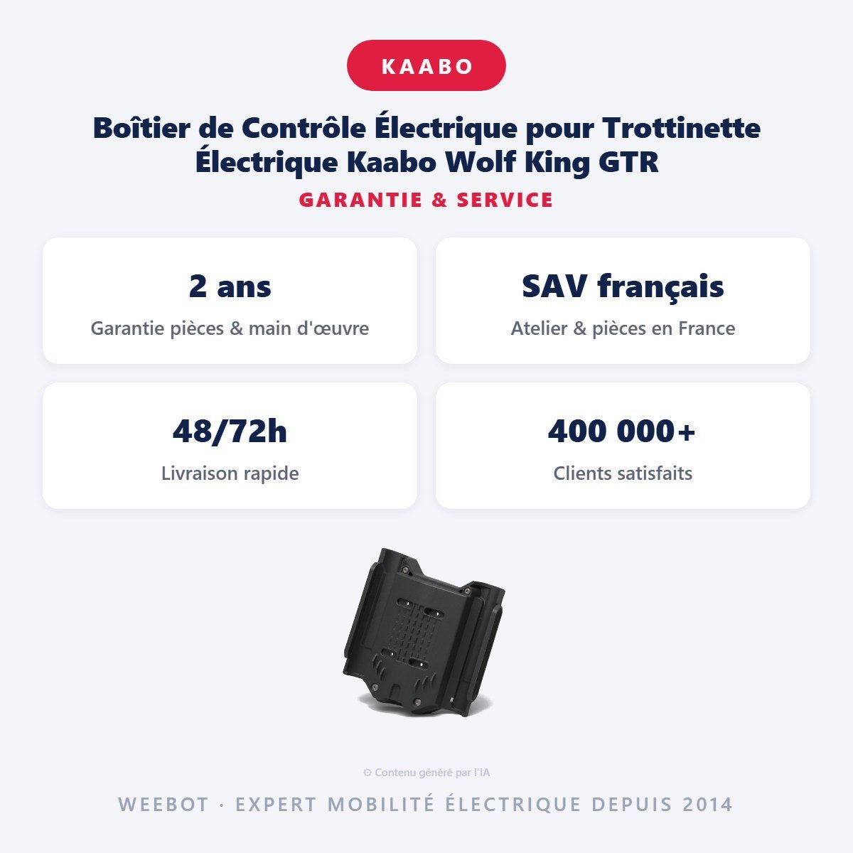 Boîtier de Contrôle Électrique pour Trottinette Électrique Kaabo Wolf King GTR - Weebot