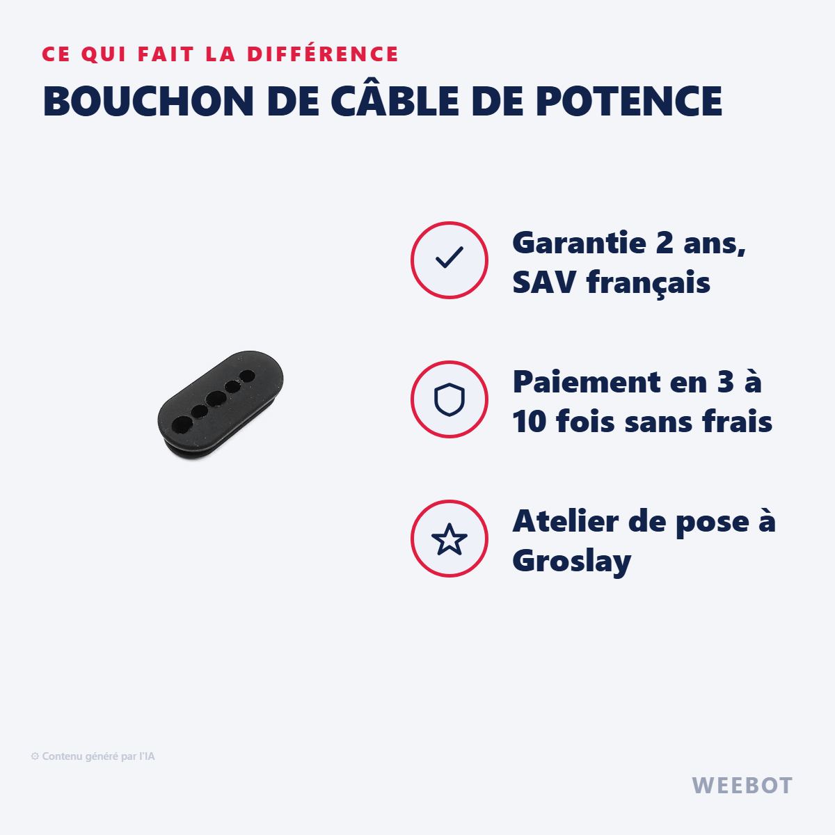 Bouchon de Câble de Potence : les points forts