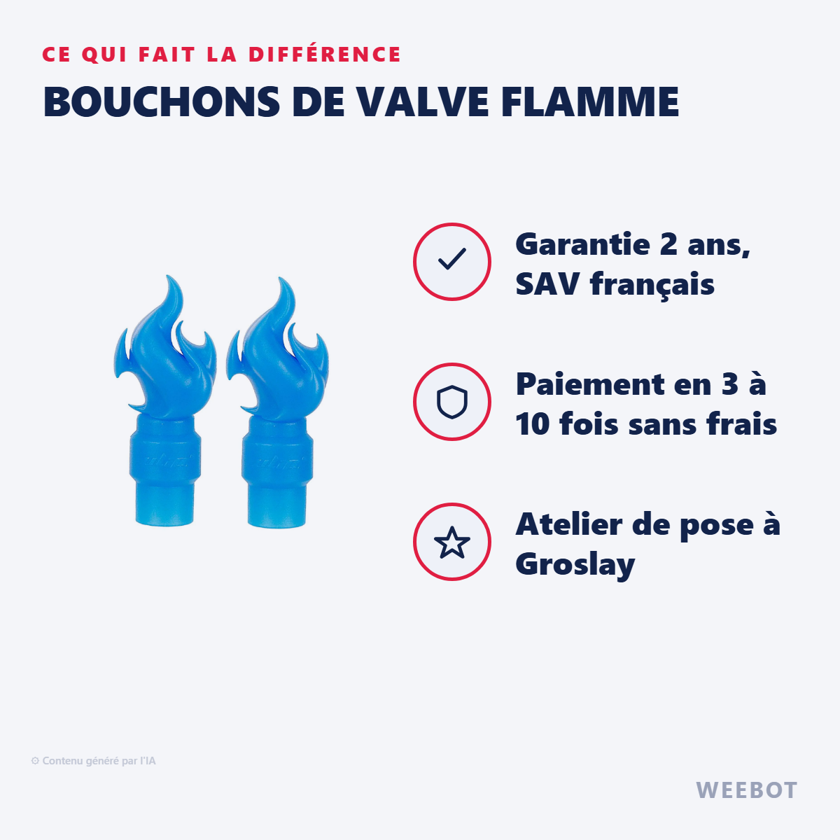 Bouchons de Valve Flamme : les points forts