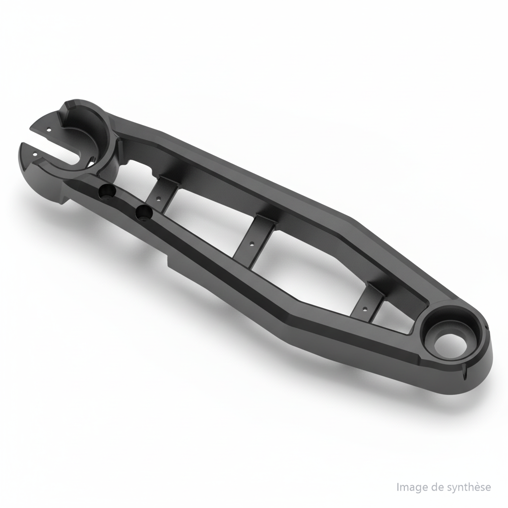Schéma technique du bras de suspension arrière droit de la trottinette électrique Dualtron City