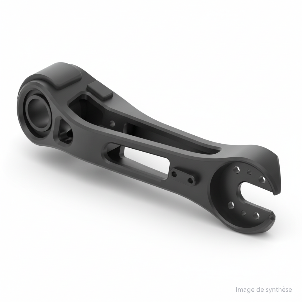 Schéma d'un bras de suspension avant droit pour trottinette électrique Dualtron Storm