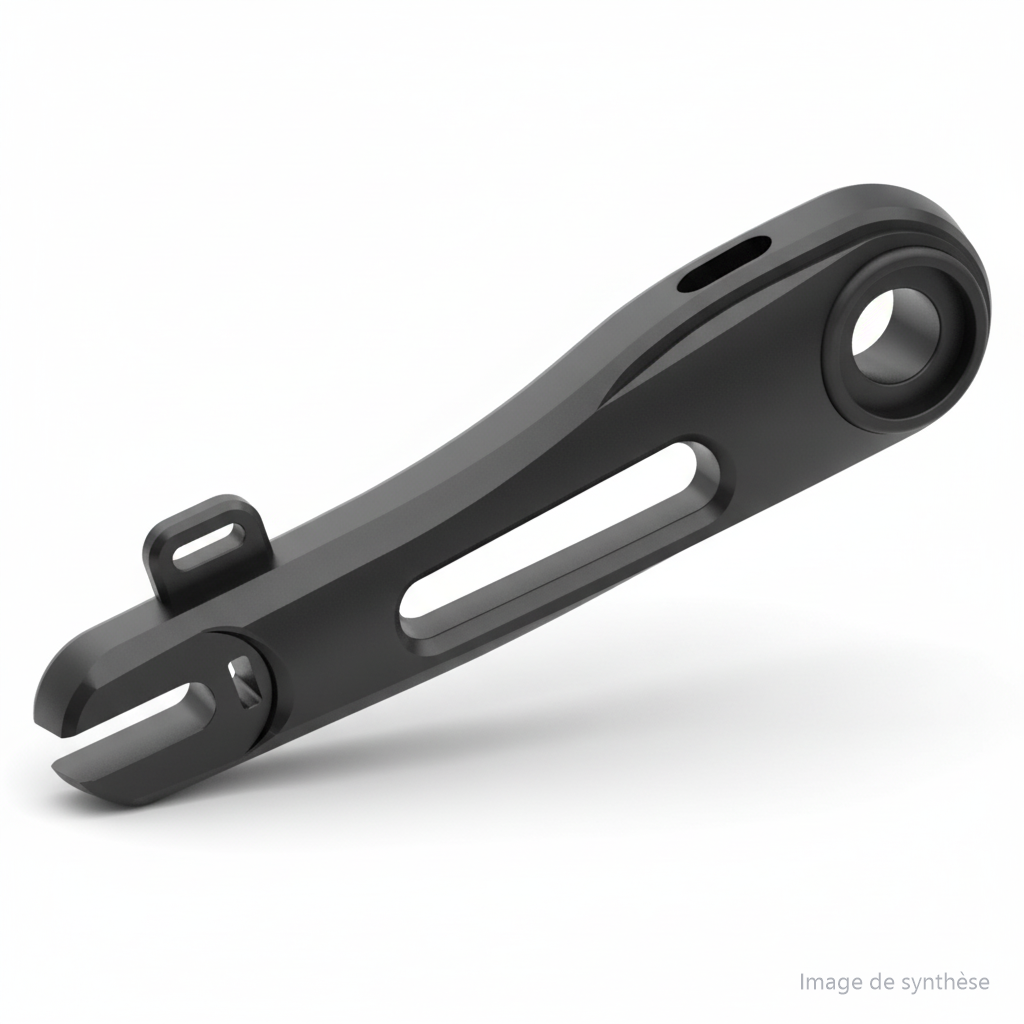 Schéma d'un bras de suspension avant gauche et arrière droit pour trottinette Dualtron Compact