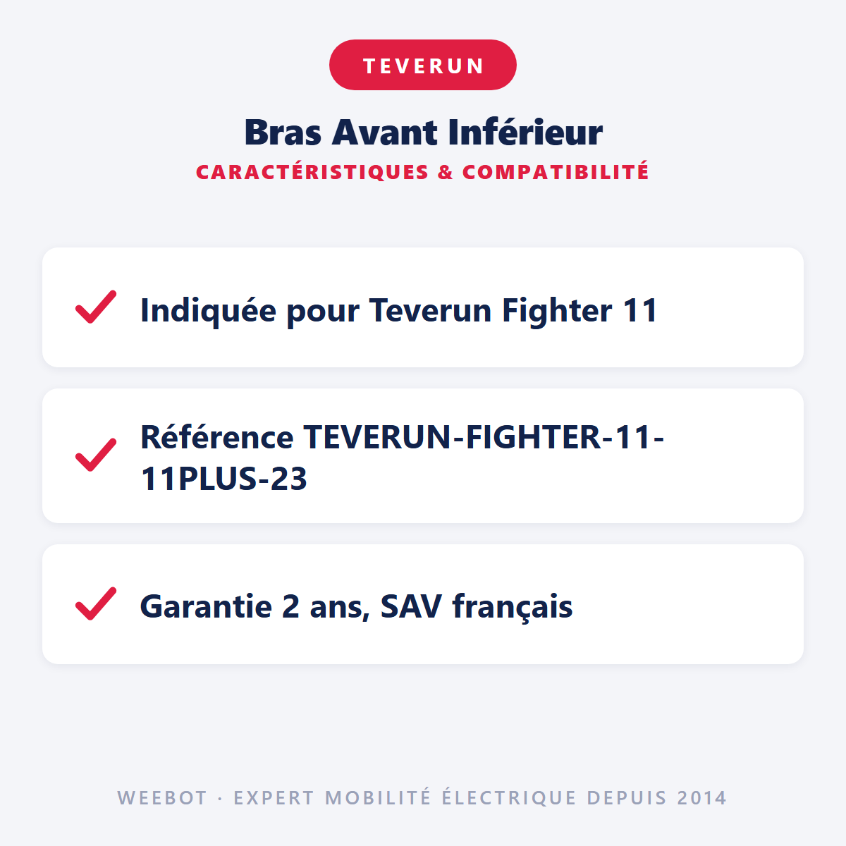 Bras Avant Inférieur : caractéristiques et compatibilité