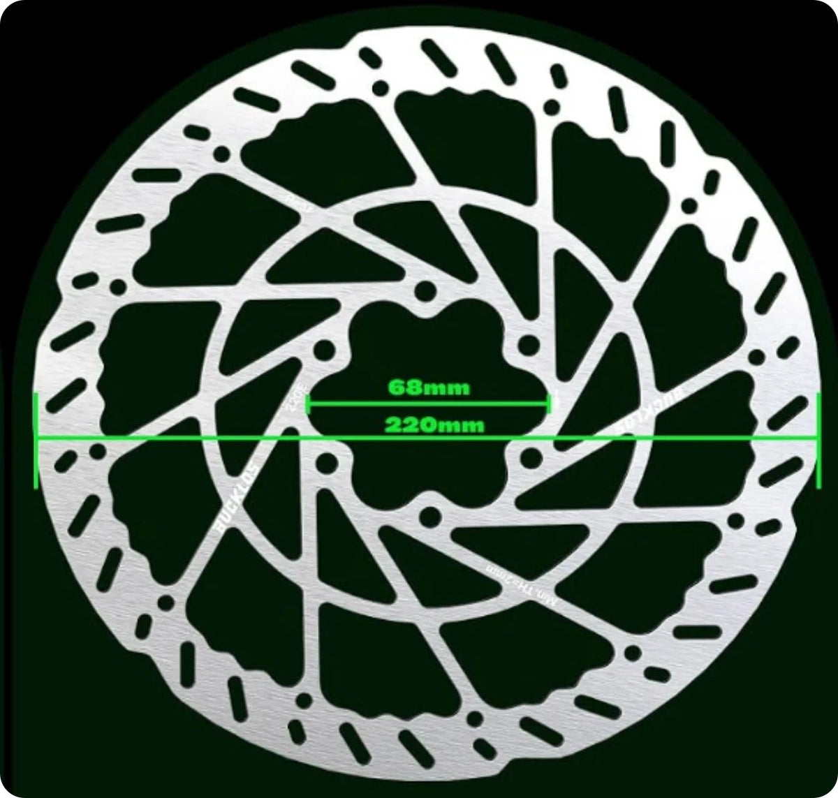Disque de frein 6 trous de 220 mm de diamètre avec entraxe de 68 mm