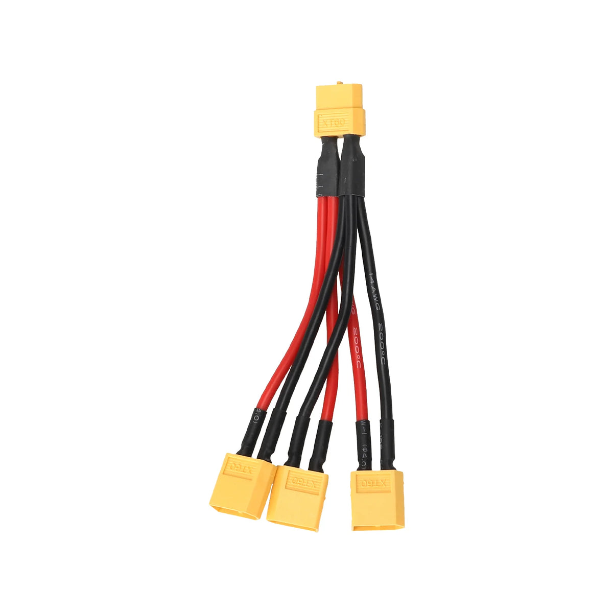Câble Adaptateur XT60 1 Femelle vers 3 Mâles (14 AWG - 10 cm), vue 4