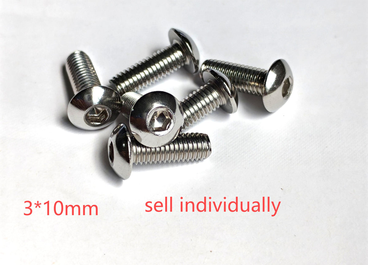 Plusieurs vis métalliques de taille 3x10 mm pour trottinette électrique Dualtron