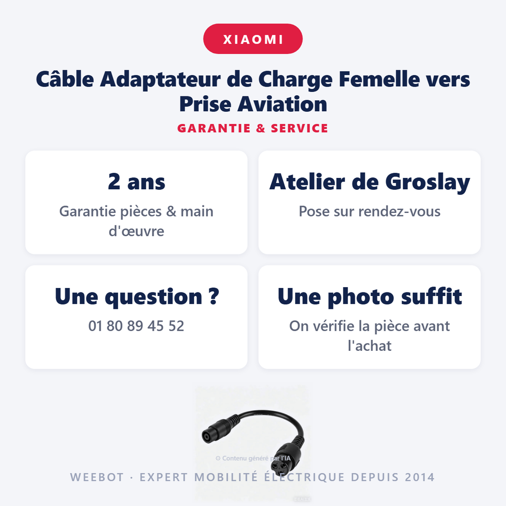 Câble Adaptateur Charge Prise Aviation Xiaomi - Pas Cher