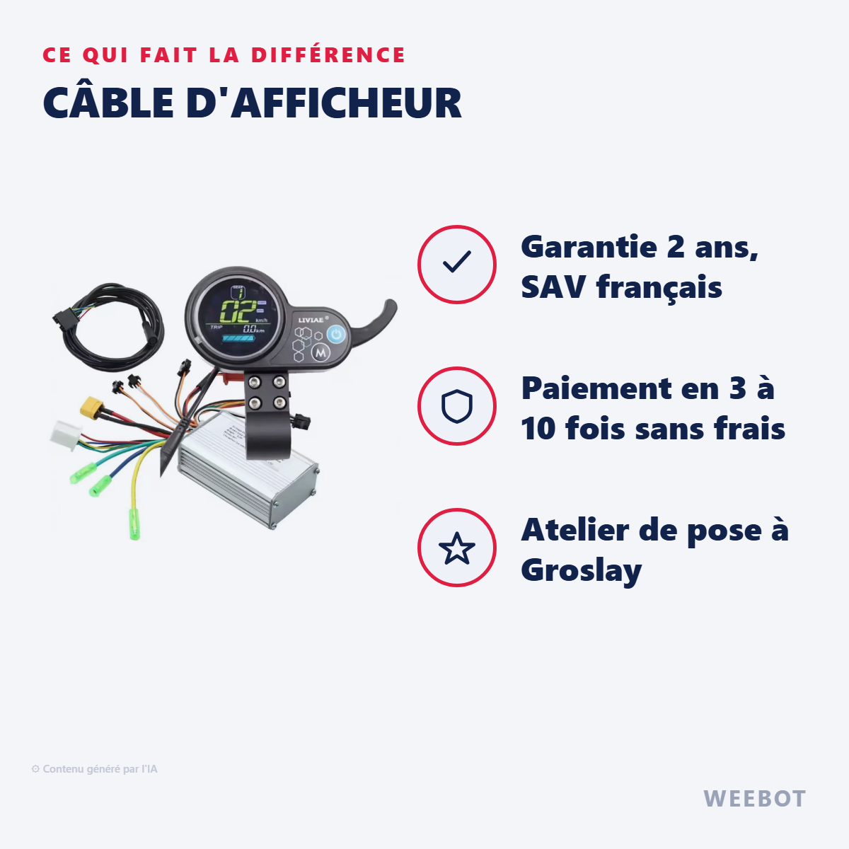 Câble d'Afficheur : les points forts