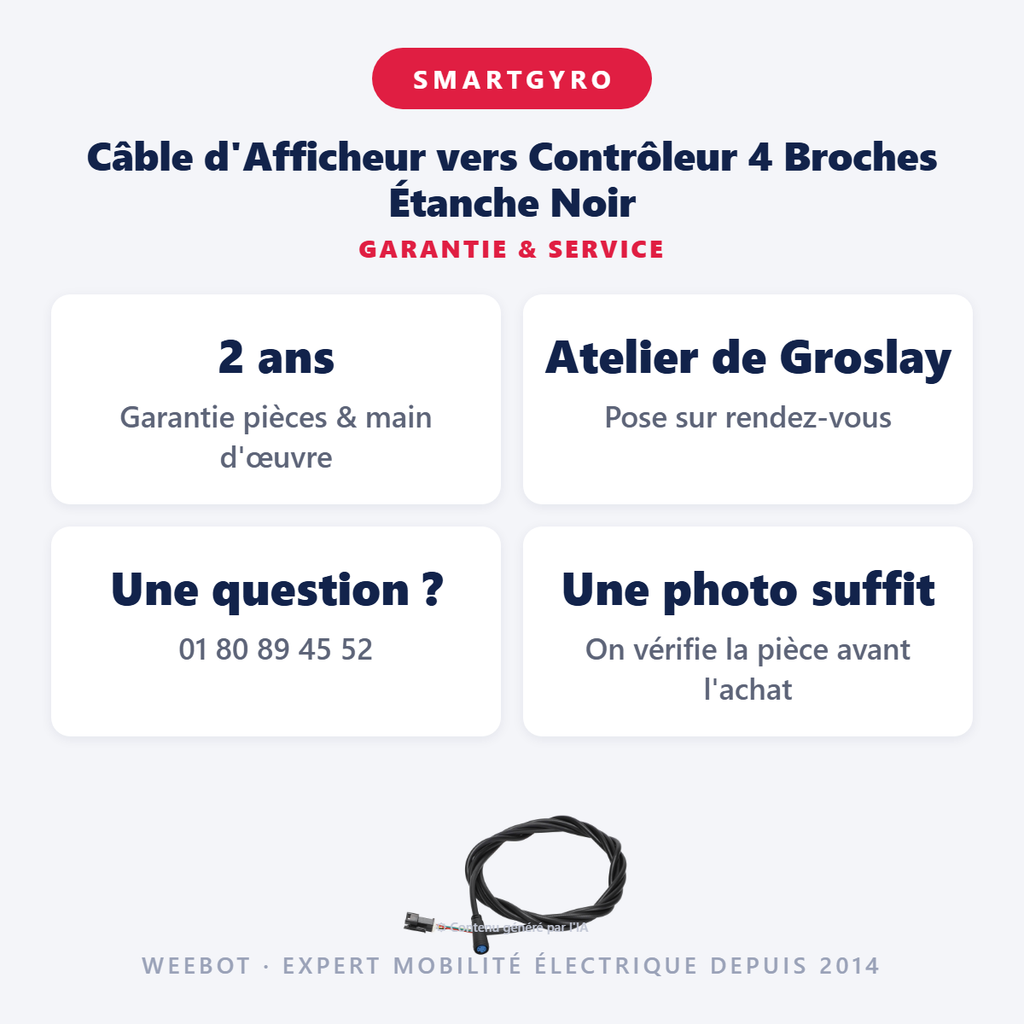 Câble Afficheur Contrôleur Smartgyro K2 - Pas Cher