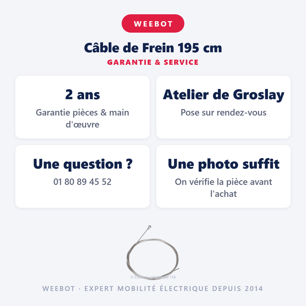 Câble de Frein 195 cm - Pas Cher