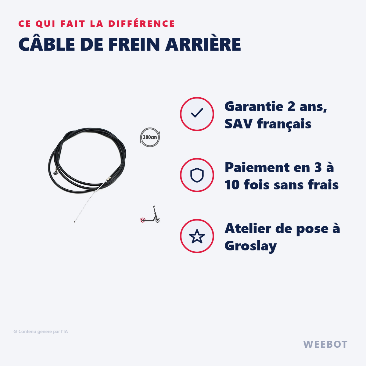 Câble de Frein Arrière : les points forts