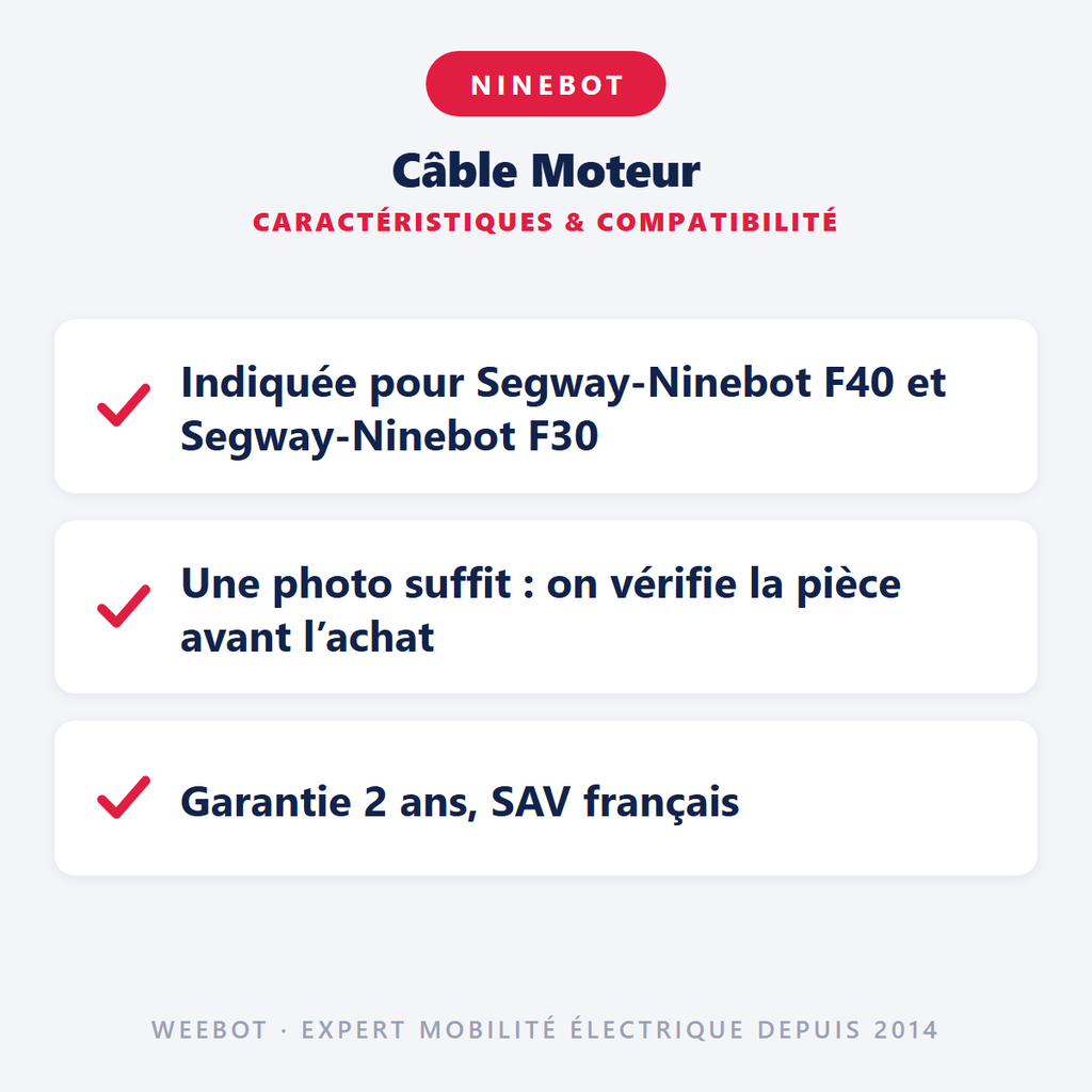 Câble Moteur Segway-Ninebot F40 - Pas Cher