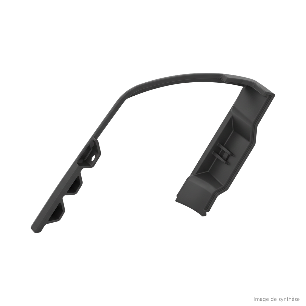 Dessin technique du cache de bloc de pliage gauche pour trottinette électrique Dualtron Dolphin