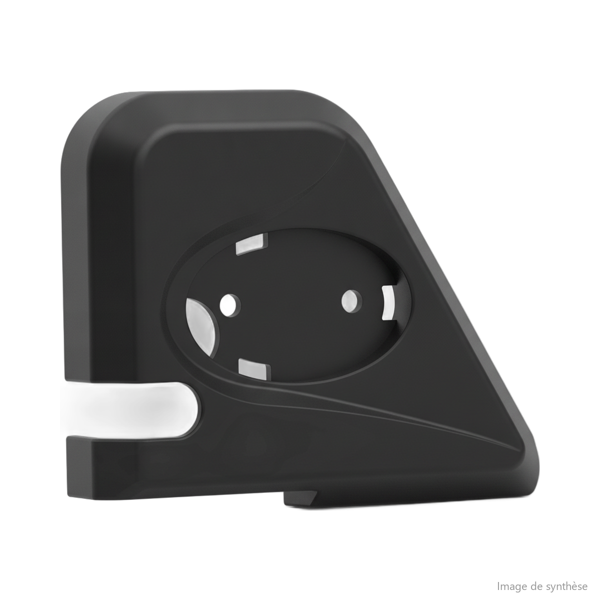 Rendu 3D du cache de positionnement de potence gauche pour Dualtron Popular