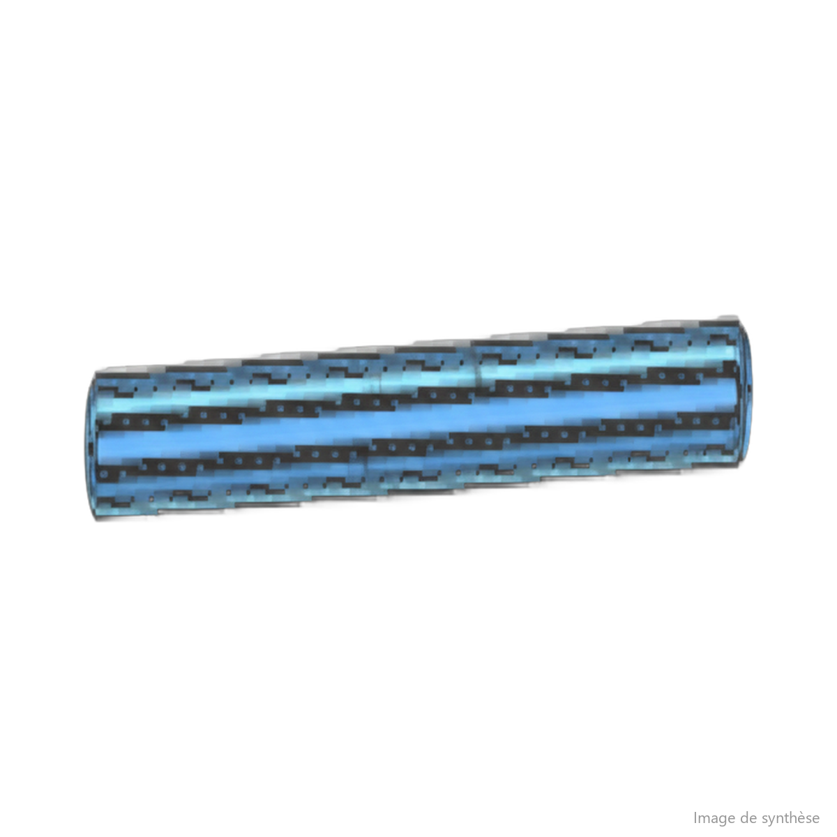 Cache éclairage latéral bleu translucide pour le deck d'une trottinette électrique Dualtron Popular