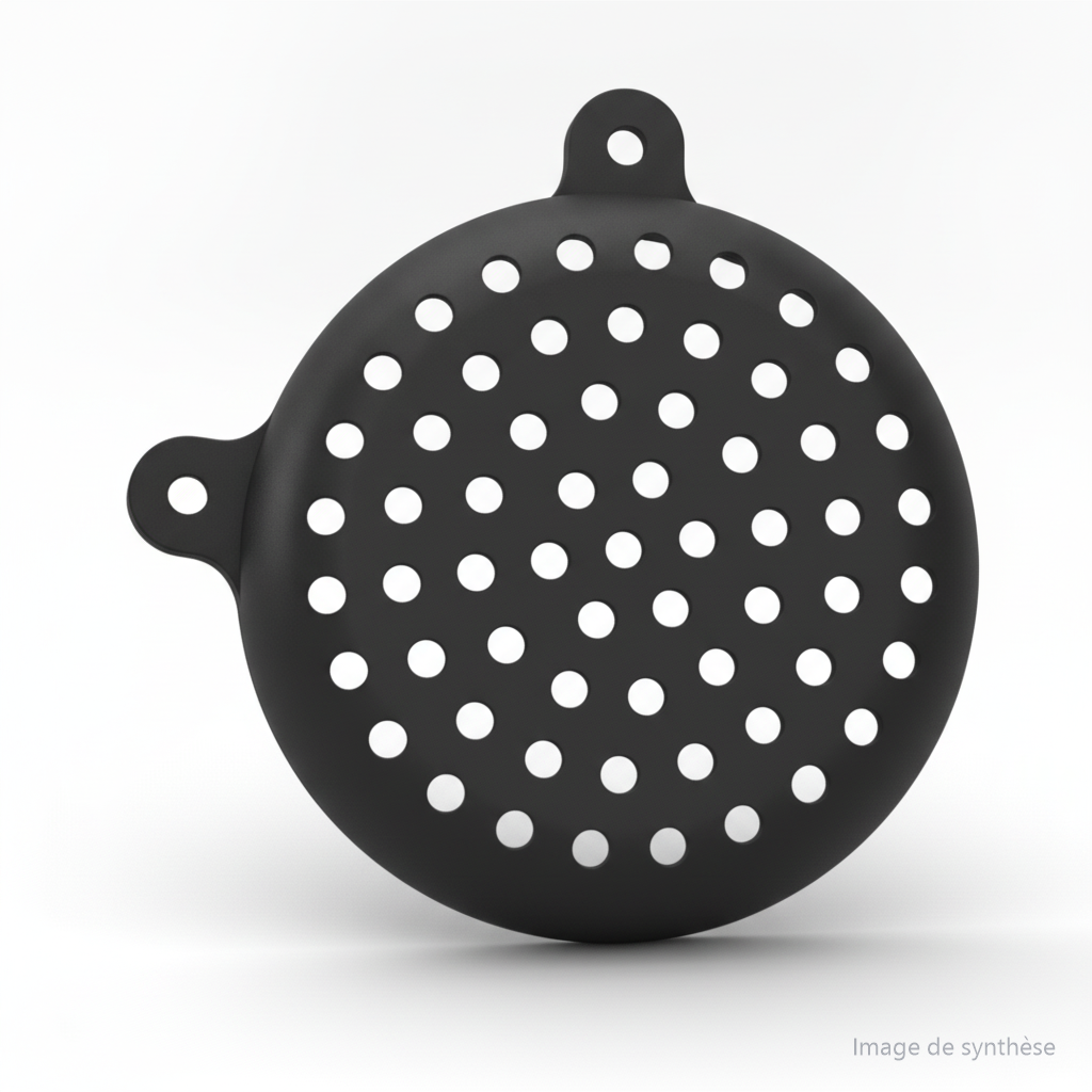 Cache klaxon rond et perforé gris pour trottinette électrique Dualtron Storm
