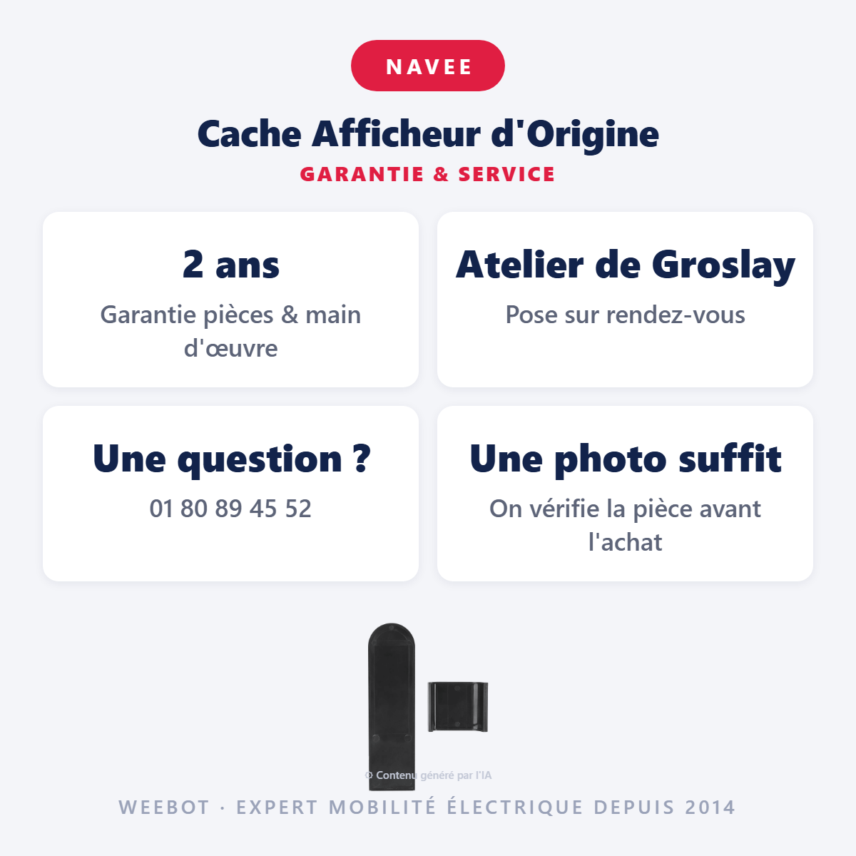 Cache Afficheur d'Origine : garantie 2 ans et service après-vente
