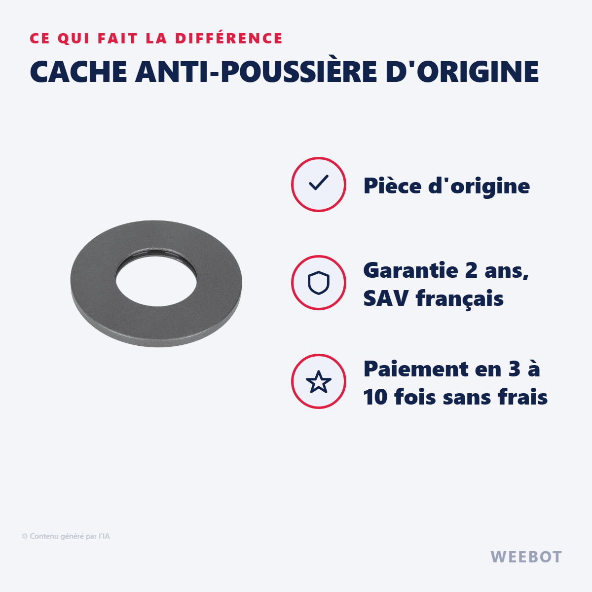 Cache Anti-Poussière d'Origine : les points forts