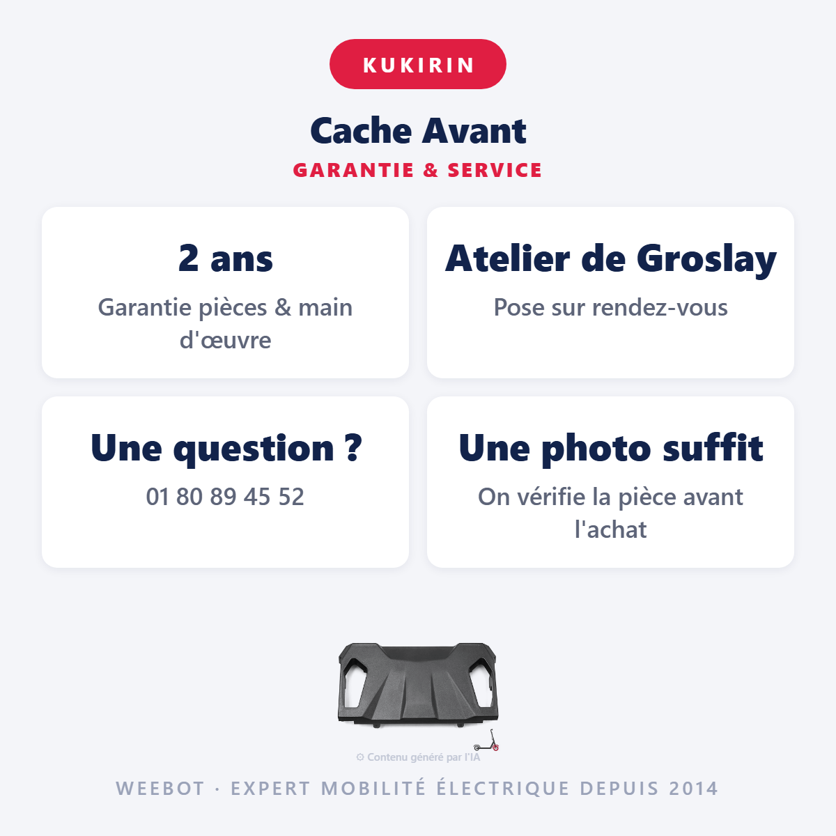 Cache Avant : garantie 2 ans et service après-vente