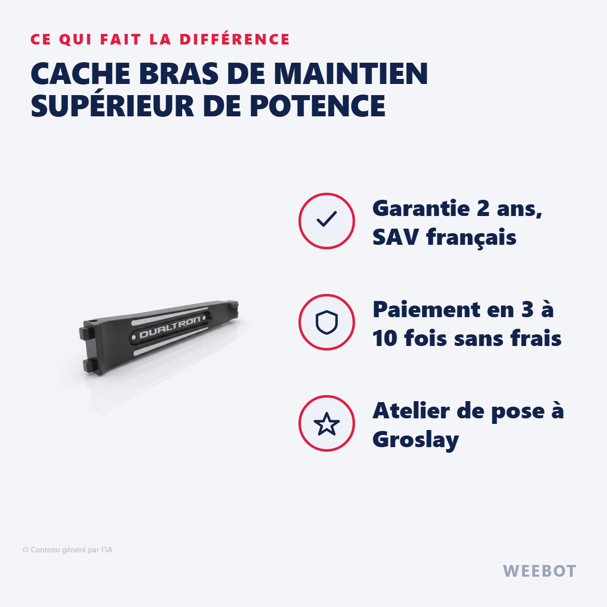 Cache Bras de Maintien Supérieur de Potence pour Trottinette Electrique Dualtron Victor, Thunder et Autres Modèles - Weebot