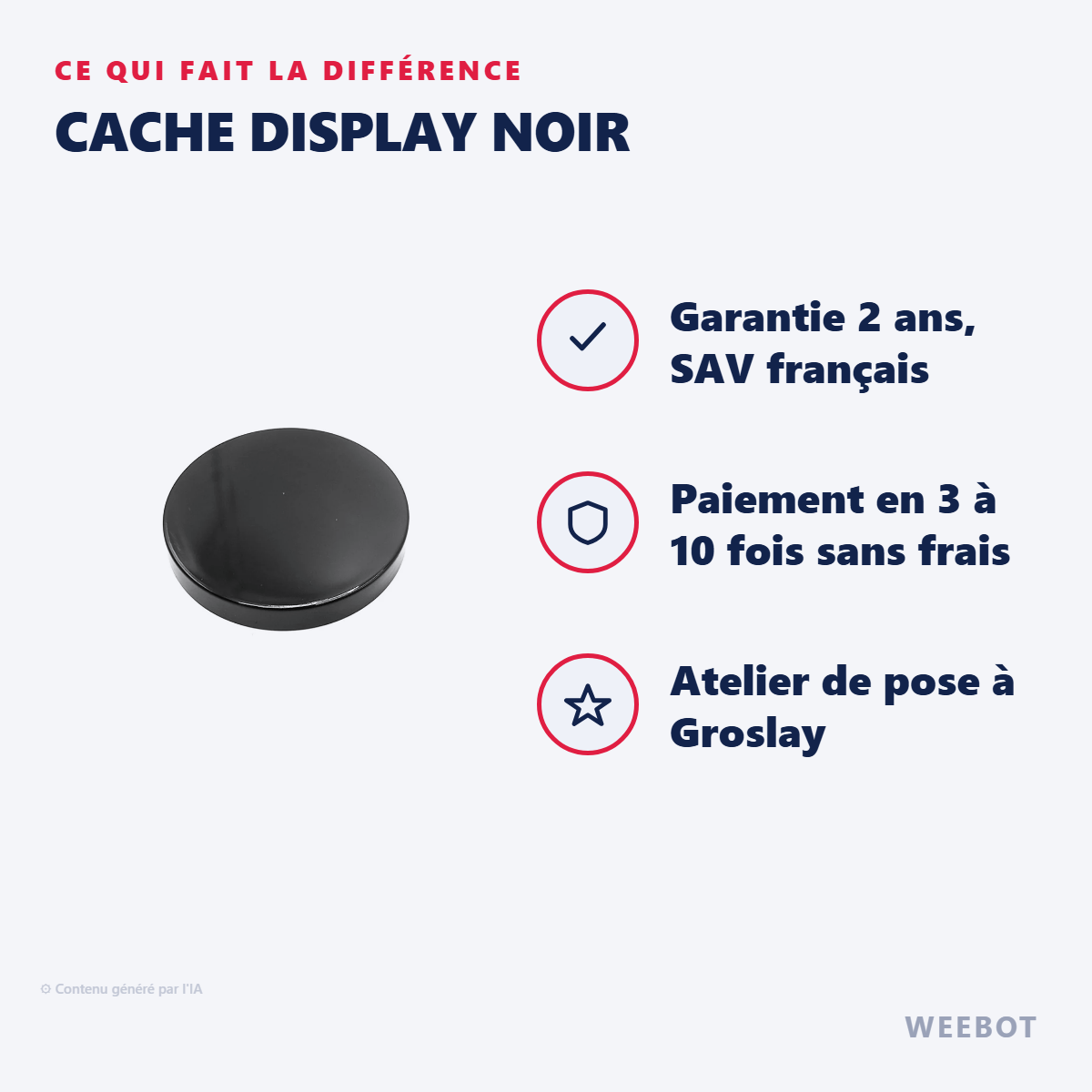 Cache Display Noir : les points forts