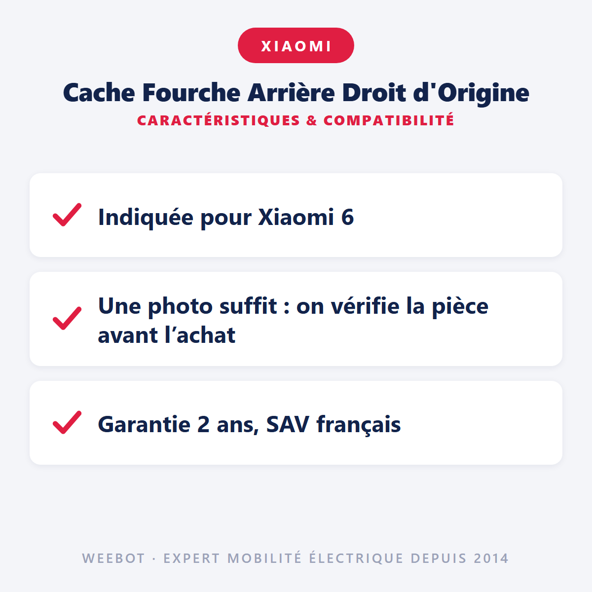 Cache Fourche Arrière Droit d'Origine : caractéristiques et compatibilité