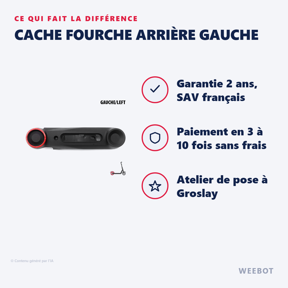 Cache Fourche Arrière Gauche : les points forts