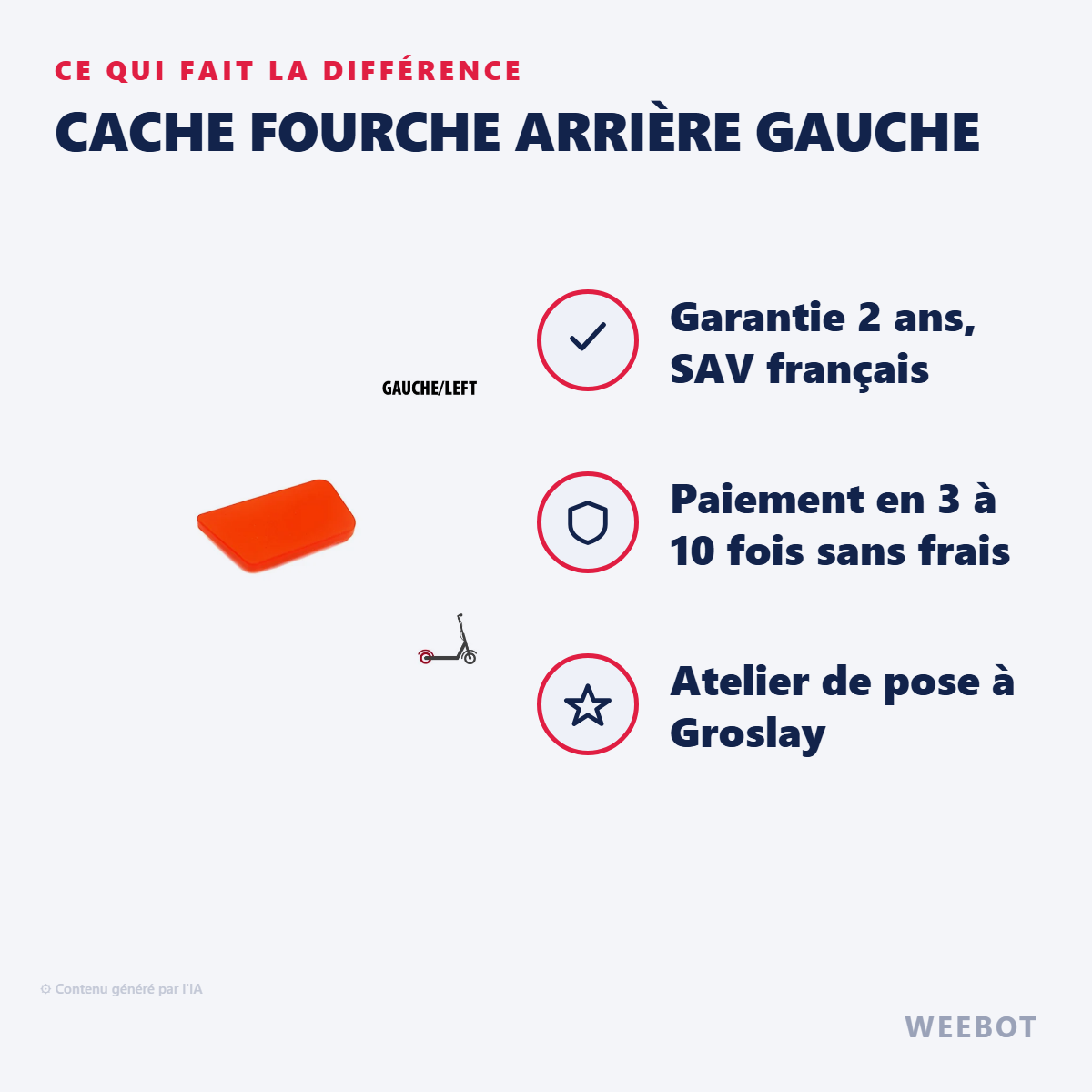 Cache Fourche Arrière Gauche : les points forts