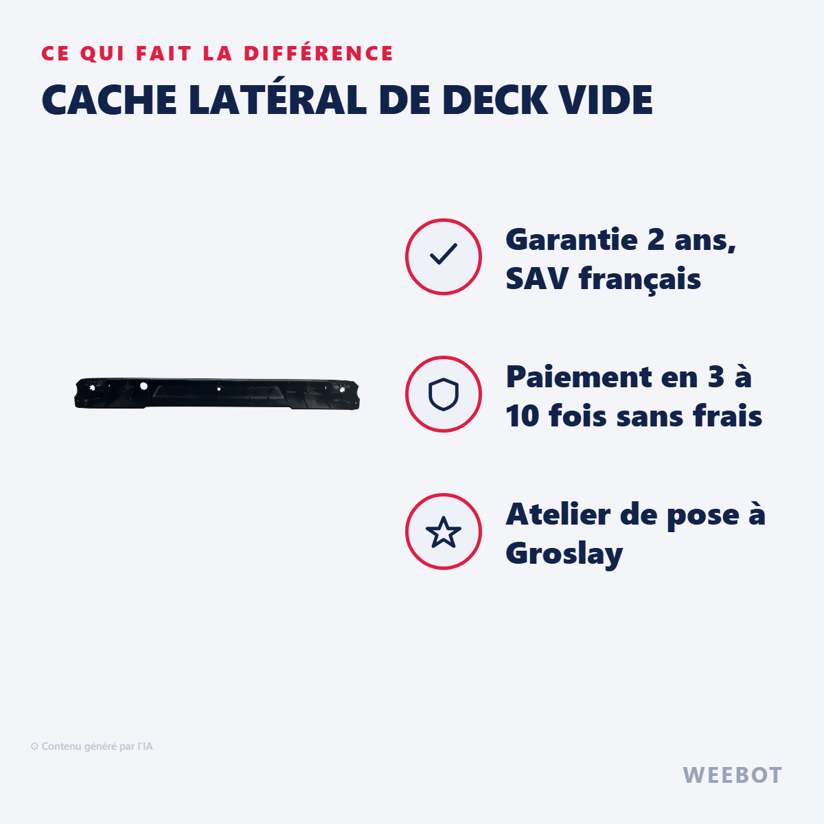 Cache Latéral de Deck Vide : les points forts