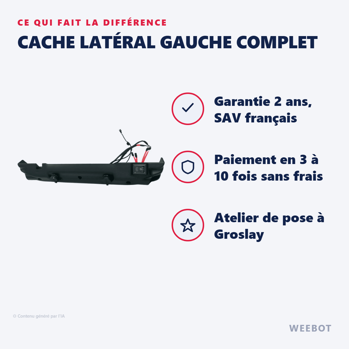 Cache Latéral Gauche Complet pour Trottinette Electrique Dualtron Forever - Weebot