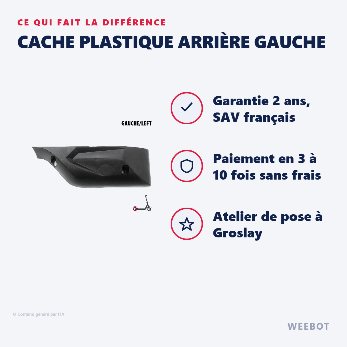 Cache Plastique Arrière Gauche : les points forts