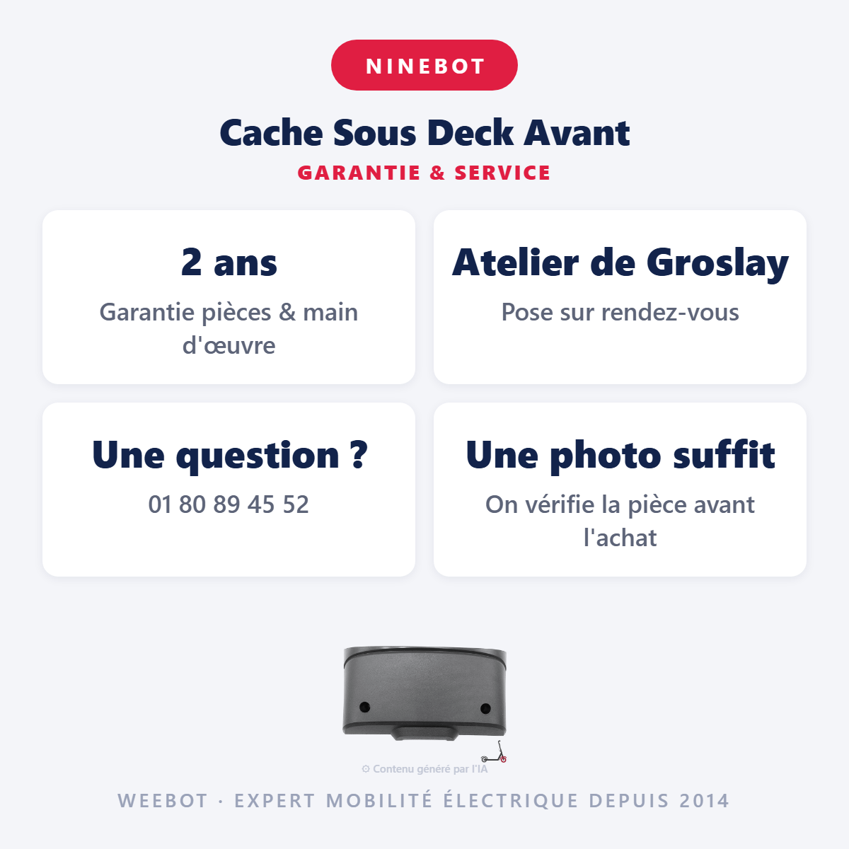Cache Sous Deck Avant : garantie 2 ans et service après-vente
