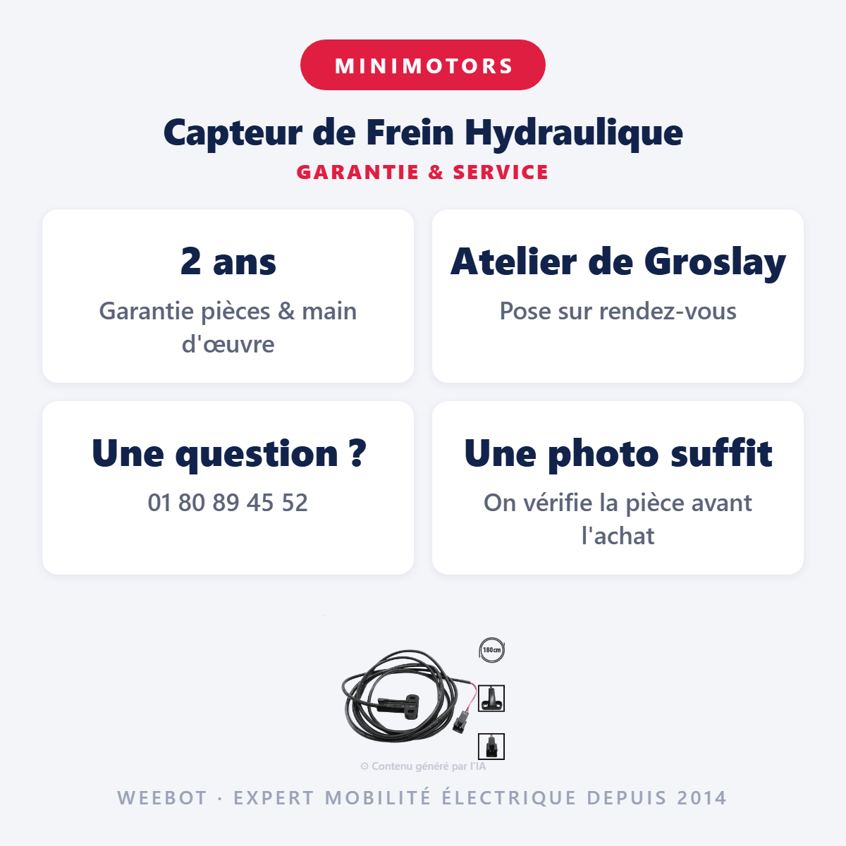 Capteur de Frein Hydraulique pour Trottinette Électrique Dualtron Victor - Weebot