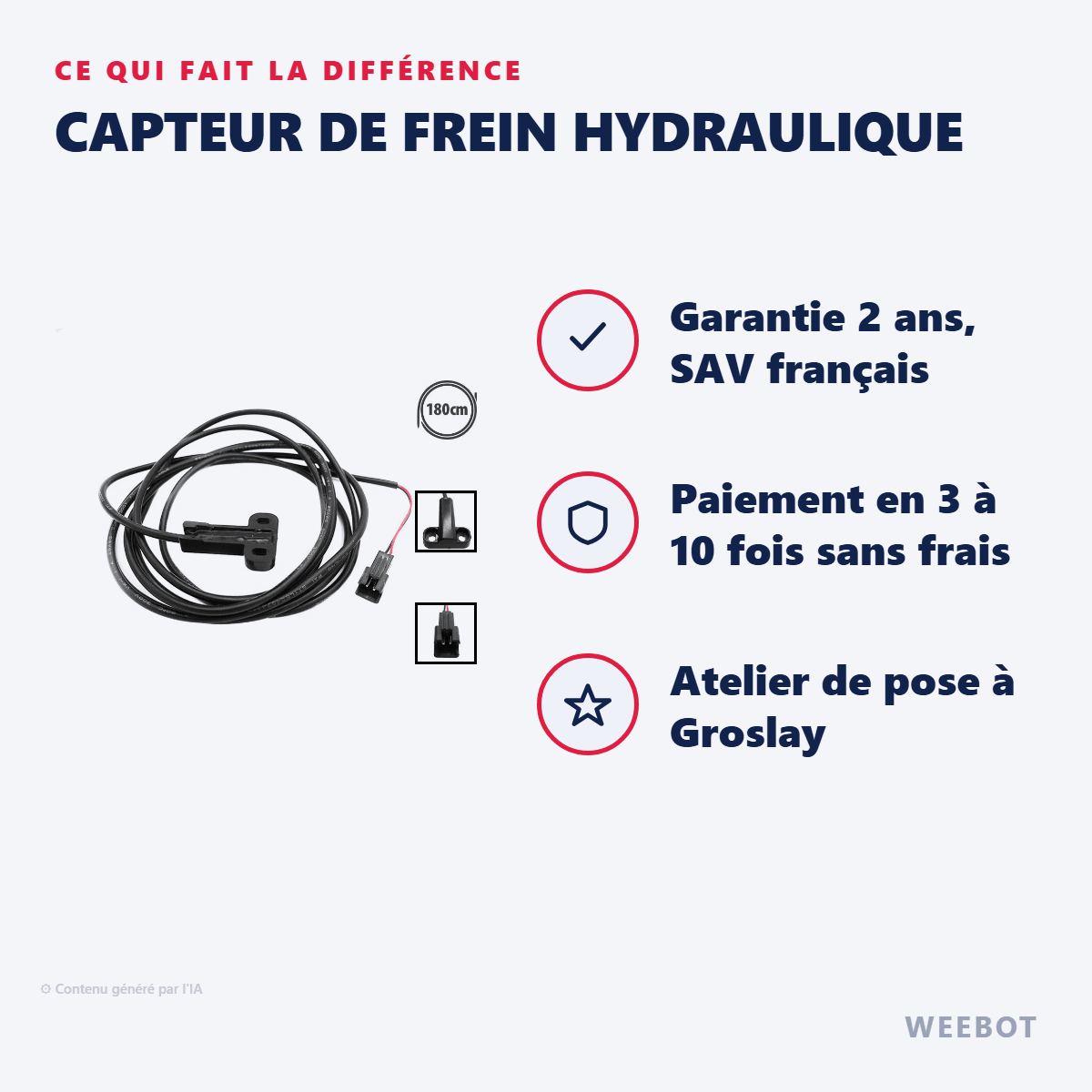 Capteur de Frein Hydraulique pour Trottinette Électrique Dualtron Victor - Weebot