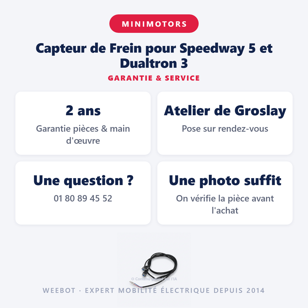 Capteur de Frein pour Speedway 5 et Dualtron 3 : garantie 2 ans et service après-vente