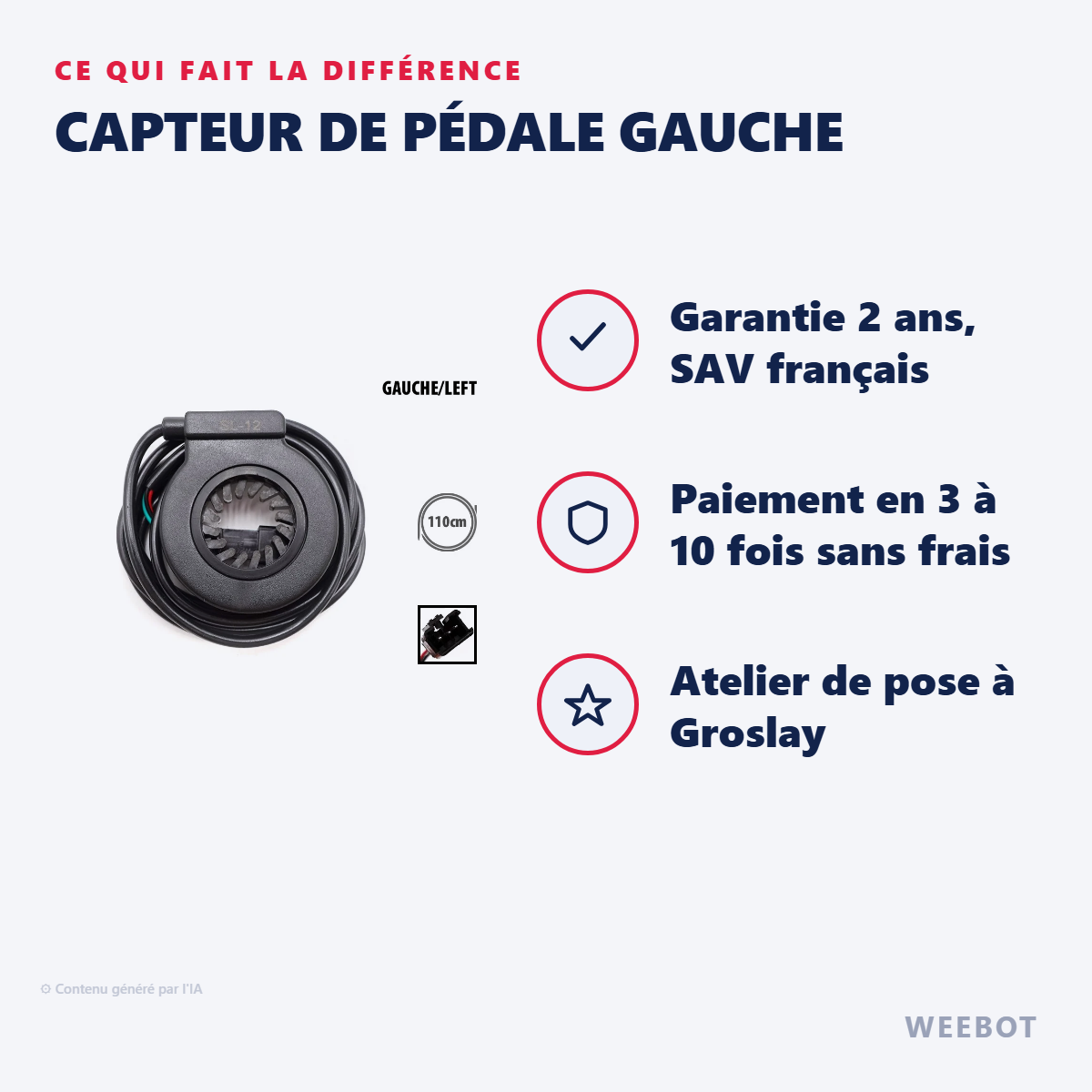 Capteur de Pédale Gauche : les points forts