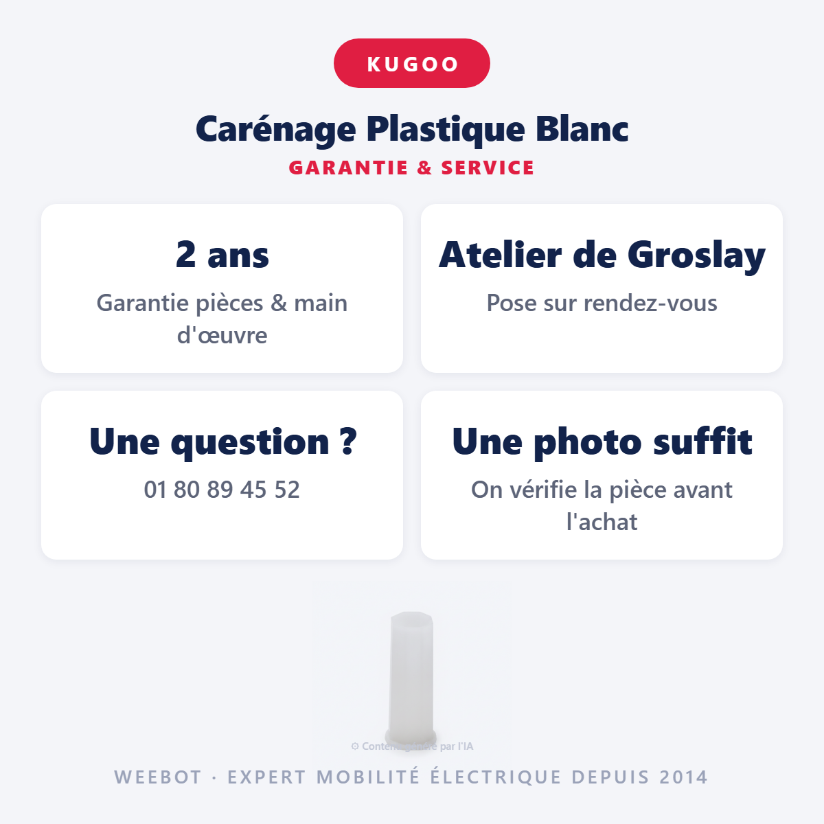 Carénage Plastique Blanc : garantie 2 ans et service après-vente