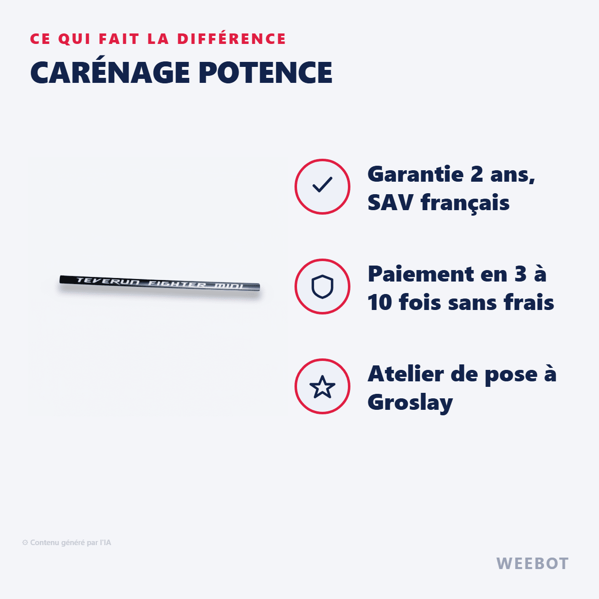 Carénage Potence pour Trottinette Electrique Fighter Mini - Teverun - Weebot
