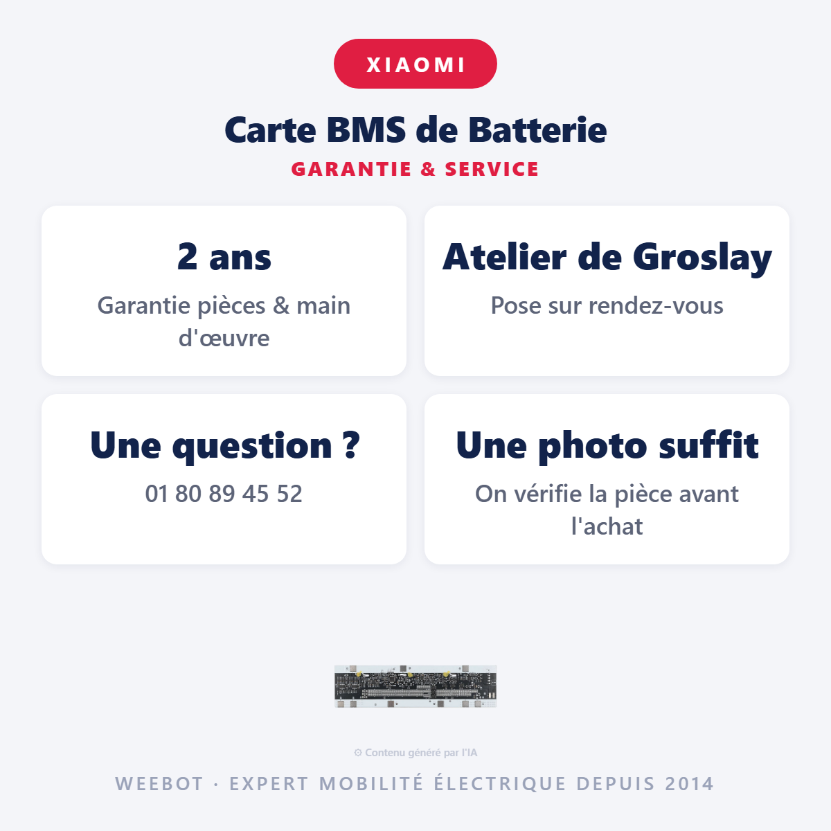 Carte BMS de Batterie : garantie 2 ans et service après-vente