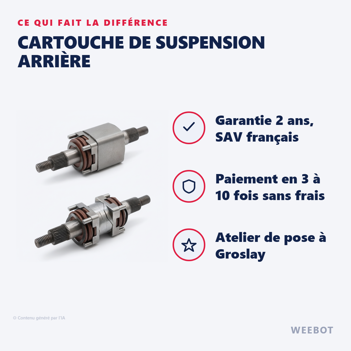 Cartouche de Suspension Arrière : les points forts
