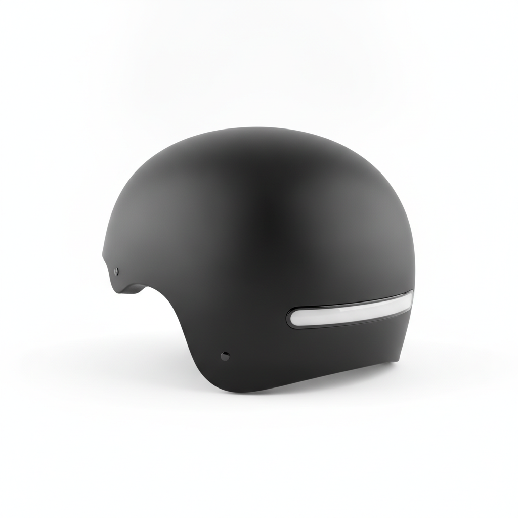Image d'illustration — Casque Noir avec LED pour Trottinette Électrique